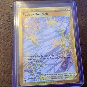 Pokemon Path to the Peak Trainer Card with Gold and White